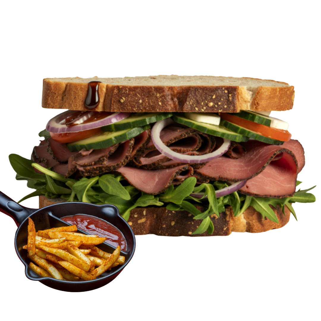 Steak Special Fried Onion Sandwiches